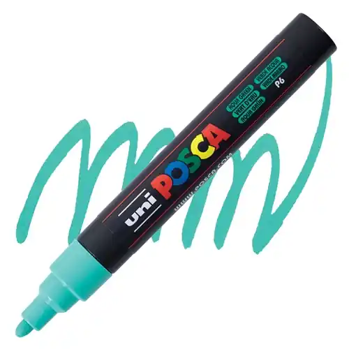 Aanbieding Posca acrylmarker – PC-5M 1.8-2.5mm – 6 zeegroen