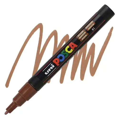 Posca acrylmarker – PC-3M 0.9-1.3mm – 21 kastanjebruin Superprijs