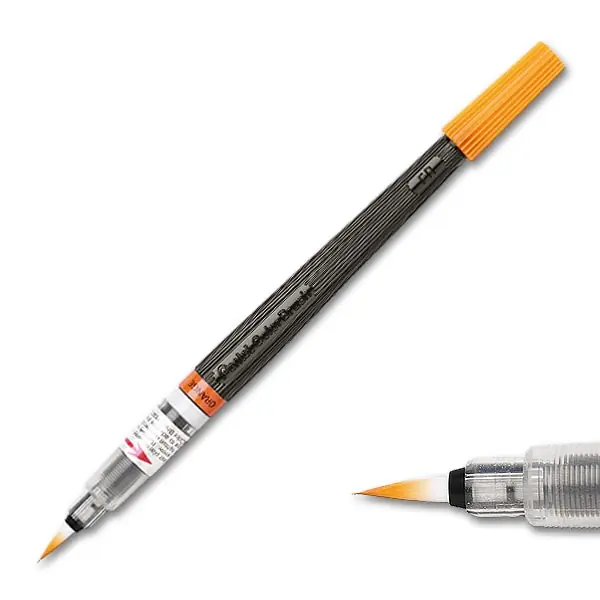 Pentel Penseelstift incl. vulling oranje Gratis Retour