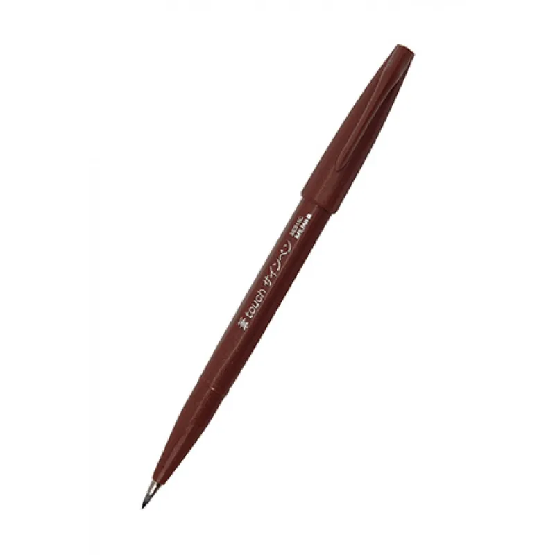 Pentel sign brushpen – SES15C bruin Korting