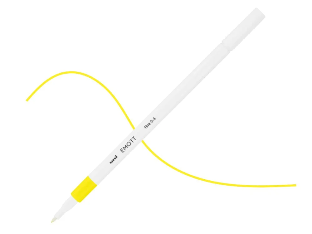 Aanbieding UNI Emott fineliner 0.4 – 28 citroengeel