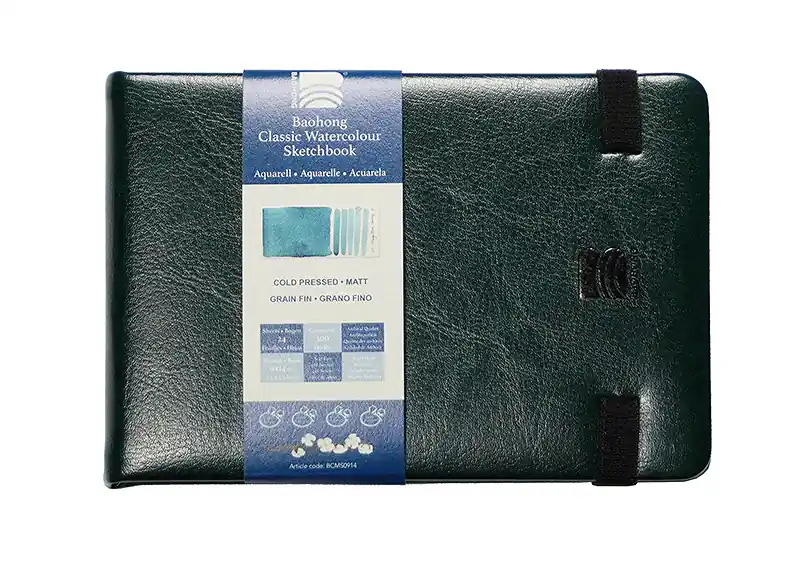 Laatste Versie Baohong classic watercolour sketchbook – cold pressed – 12×16