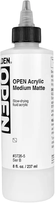 Golden open acrylic fluid medium – matte – 237ml Korting