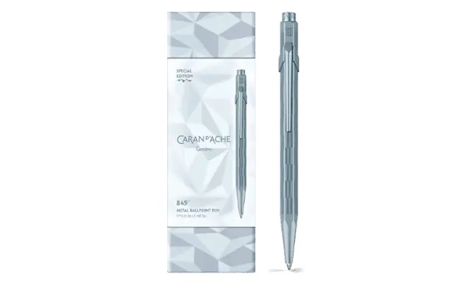 Speciale Aanbieding Caran d'ache 849 metal ballpoint pen – blauw