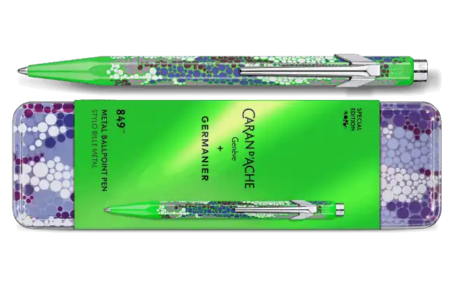 Finale Uitverkoop Caran d'ache 849 ballpoint pen – Germanier special edition – neon green