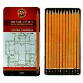 Koh I Noor grafietpotloden set HB-10H Lage Kosten