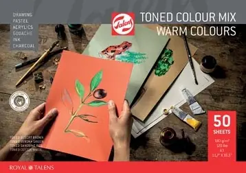 Favoriet Talens tekenpapier toned colour mix A3 – warm colours