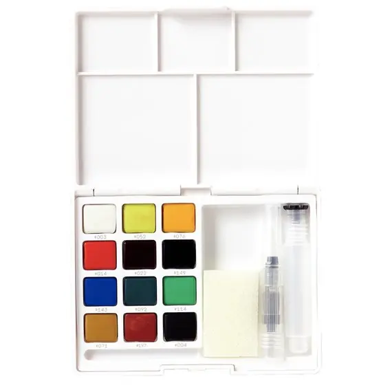 Betaalbaar Sakura Koi watercolours – pocket field sketch box 12