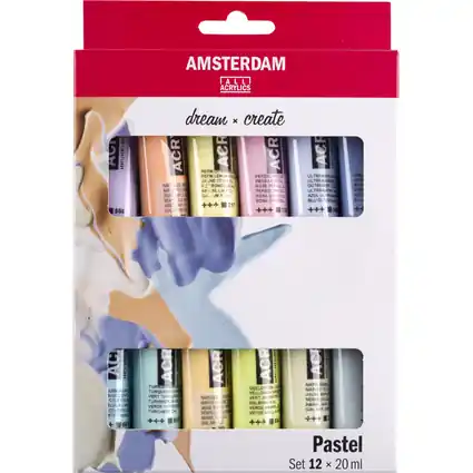 Rechtstreeks Van De Fabrikant Amsterdam standaard acrylverf – set 12 x 20ml pastel
