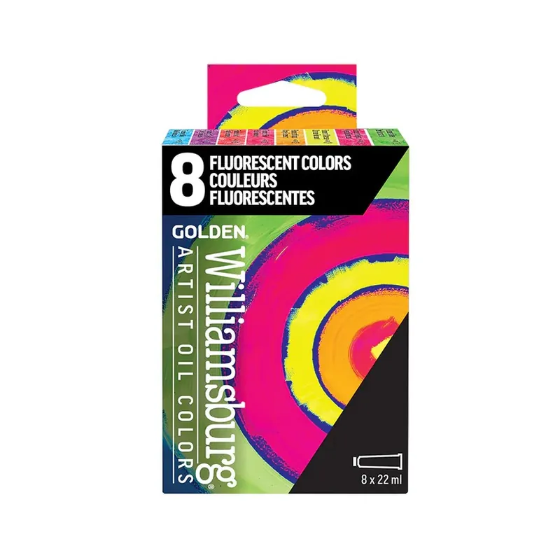 Williamsburg artist oil color – set fluorescent colors 8x22ml Gereduceerde Prijs