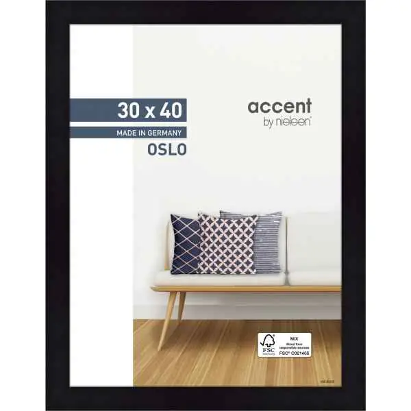 Nielsen wissellijst Oslo 30 x 40 – zwart Laatste Kans