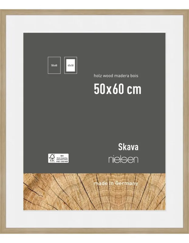 Rechtstreeks Van De Fabrikant Wissellijst Nielsen Skava – 50 x 60 eiken