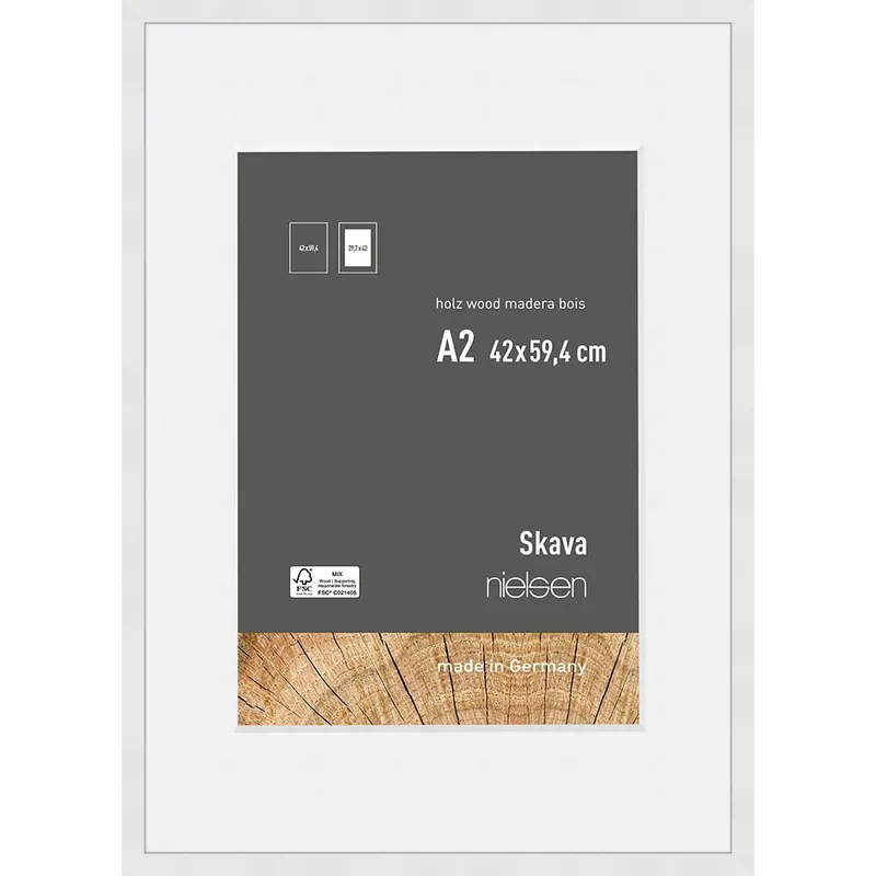 Wissellijst Nielsen Skava wit – 42×59,4 A2 Laatste Versie