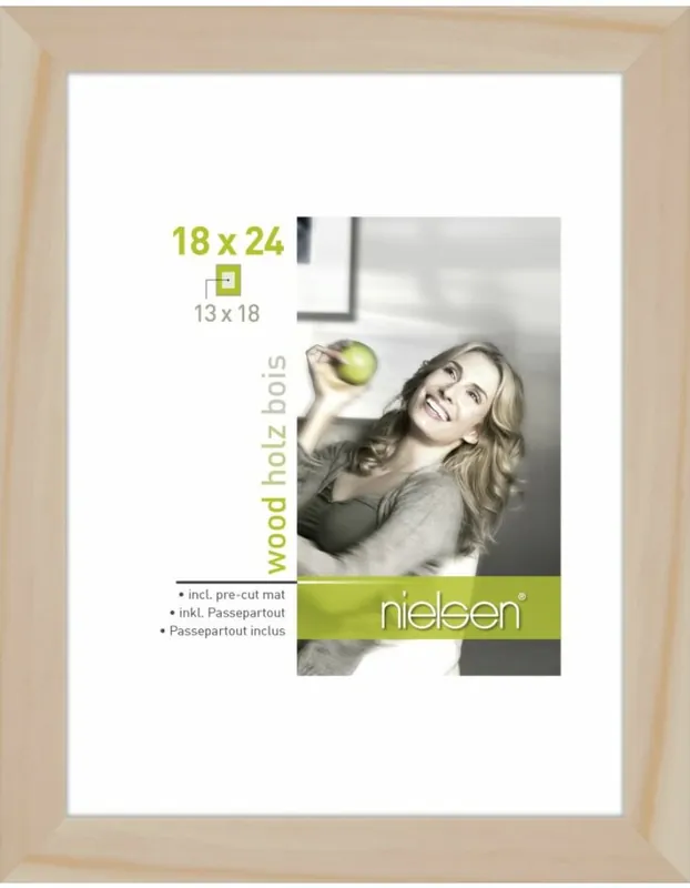 Nielsen wissellijst apollo 18 x 24 natuur incl. passe-partout Snelle Levering