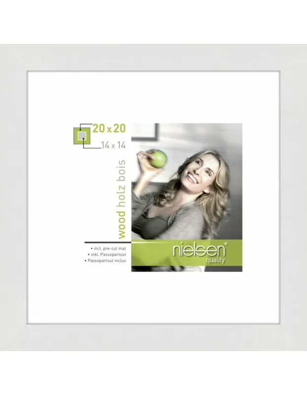 Nu Kopen Nielsen wissellijst apollo 20 x 20 wit incl. passe-partout