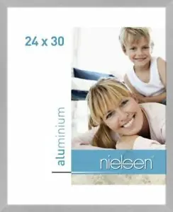 Premium Nielsen wissellijst C2 24 x 30 – kwast strepen zilver
