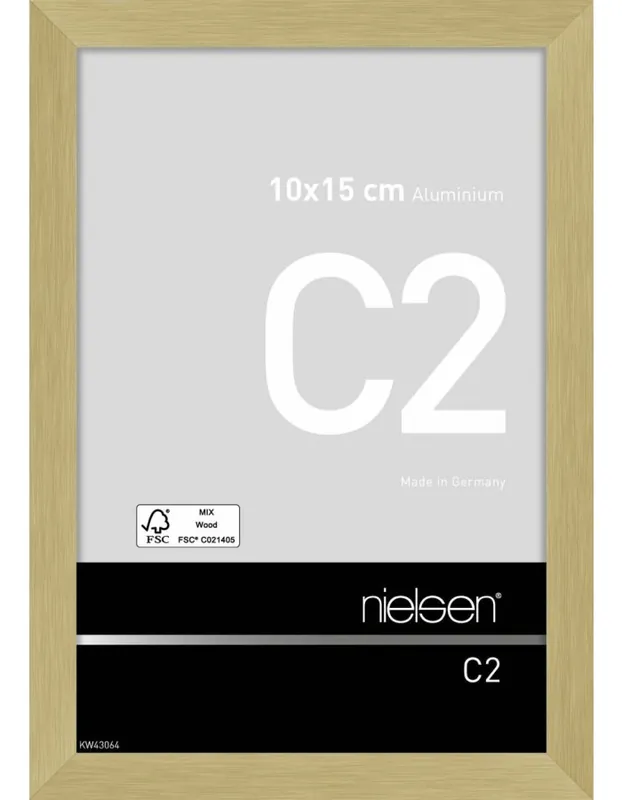 Nielsen wissellijst C2 10 x 15 – metalic goud Gratis Retour