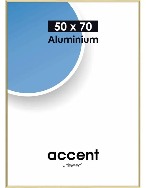Bestseller Wissellijst Nielsen Accent 50×70 – aluminium glimmend goud