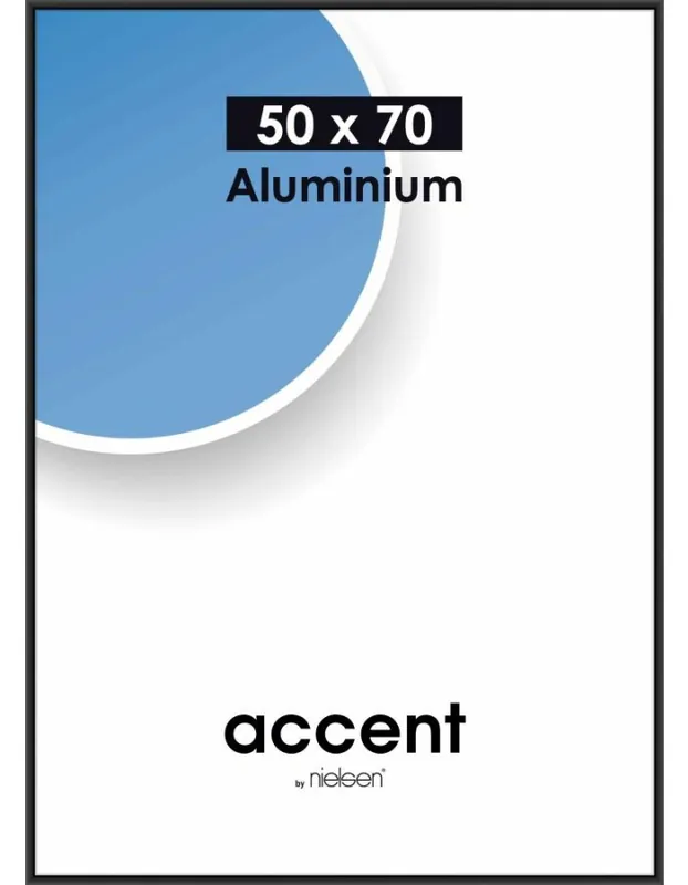 Fabrieksprijs Wissellijst Nielsen Accent 50×70 – aluminium mat zwart