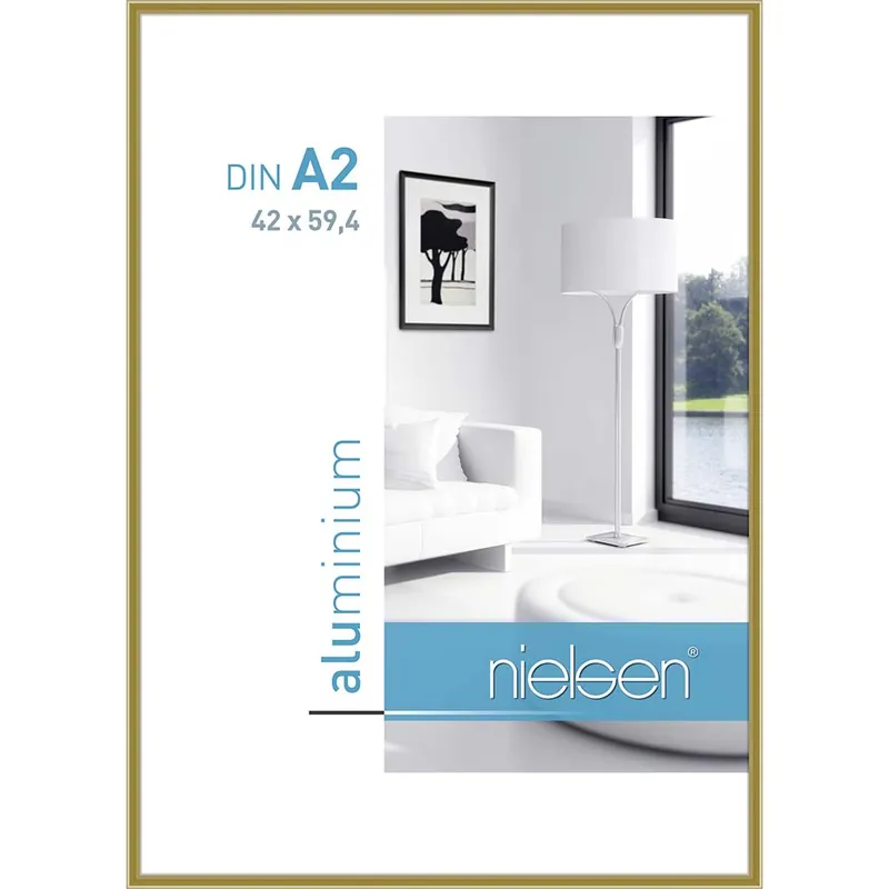 Wissellijst Nielsen classic – 42×59,4 A2 – goud glans Meest Verkocht