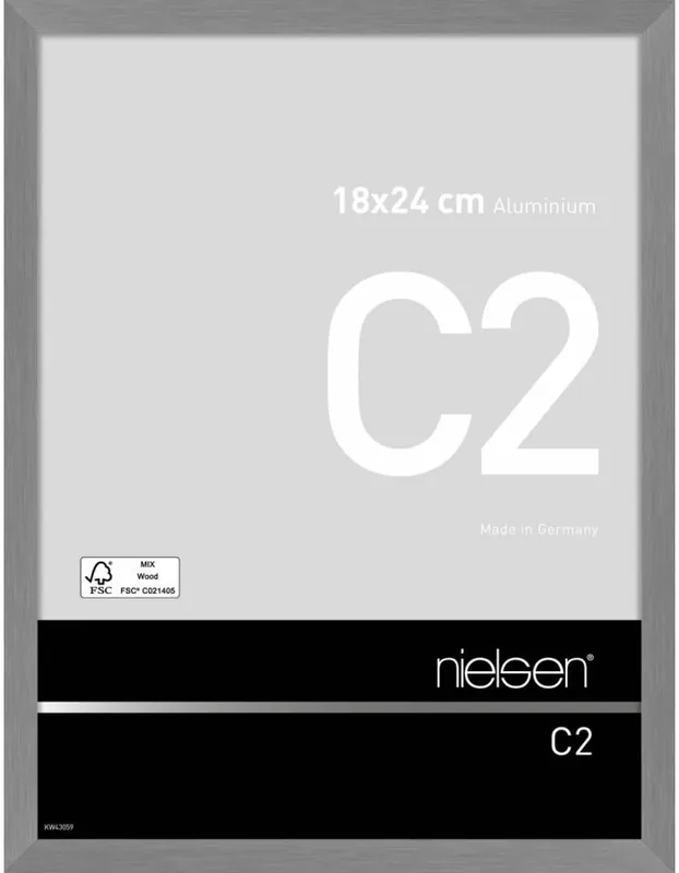 Gereduceerde Prijs Nielsen wissellijst C2 18 x 24 – metallic grijs