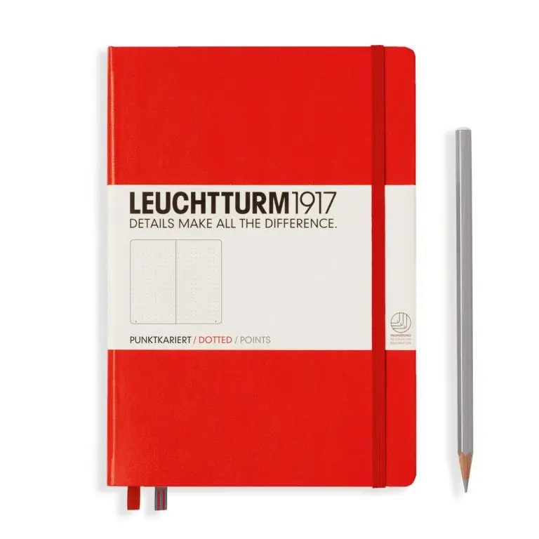 Leuchtturm1917 medium red – dotted Direct Beschikbaar