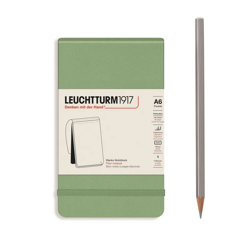 Leuchtturm1917 Notepad Sage – plain landscape Snelle Levering