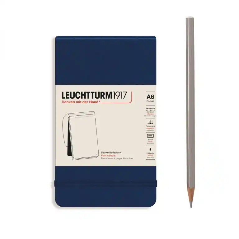 Leuchtturm1917 notepad – plain – landscape navy Beperkt Aanbod