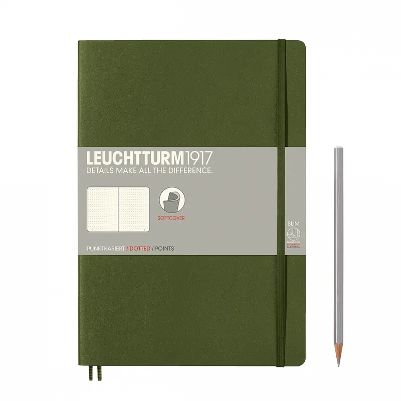 Express Levering Leuchtturm1917 soft cover B6+ dotted army