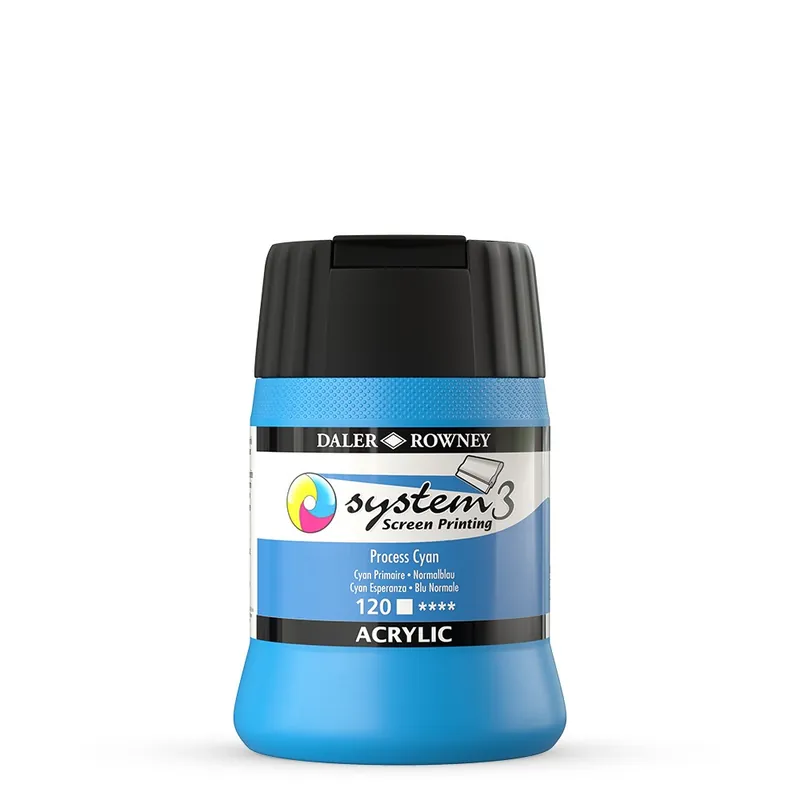 Exclusieve Aanbieding DalerRowney System3 screenprinting Acryl 250ml – 120 process cyan
