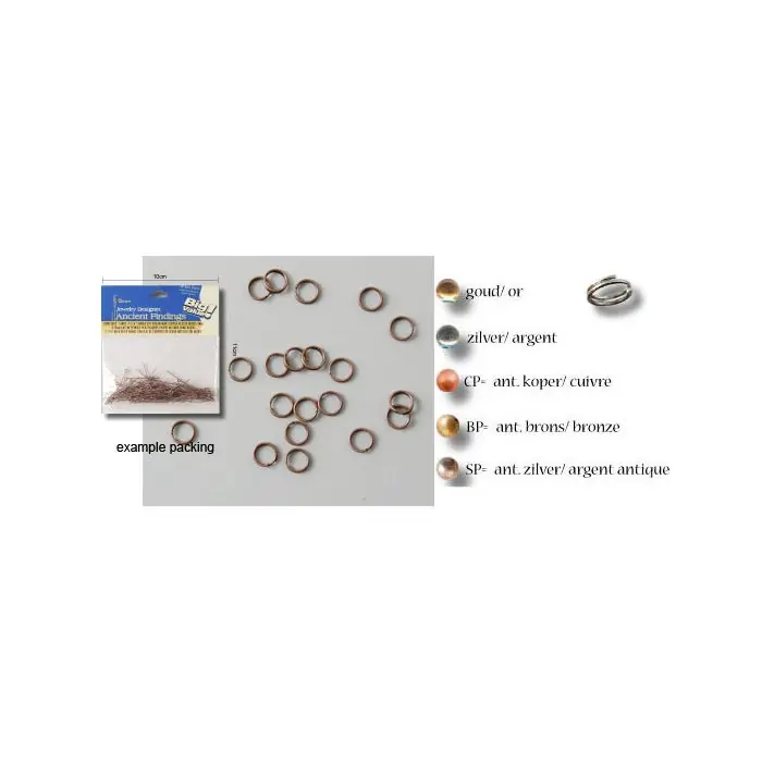 Vaessen Creative – ringetjes 6mm copperplated Koopje