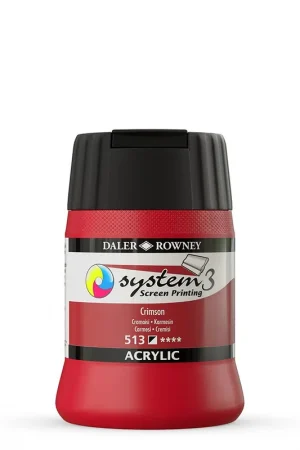 Aanbieding DalerRowney System3 screenprinting Acryl 250ml – 513 crimson