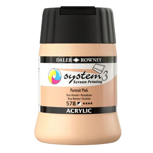 DalerRowney System3 screenprinting Acryl 250ml – 578 portait pink Koop Vandaag