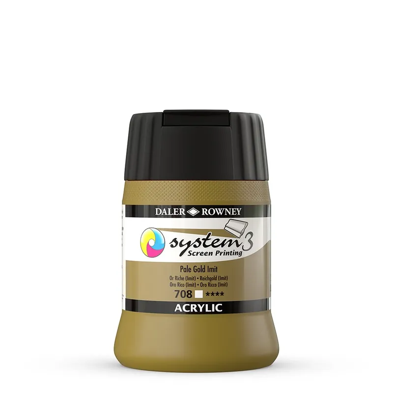 DalerRowney System3 screenprinting Acryl 250ml – 708 Pale Gold Imit Betaalbaar