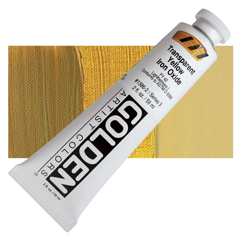 Golden heavy body acryl 60ml – S3 – 1386 transparent yellow iron oxide Must-Have