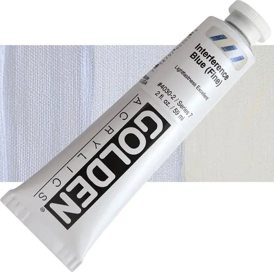Direct Beschikbaar Golden heavy body acryl 60ml – S7 – 4030 interference blue (fine)