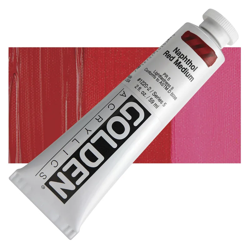 Betaalbaar Golden heavy body acryl 60ml – S5 – 1220 naphtol red medium
