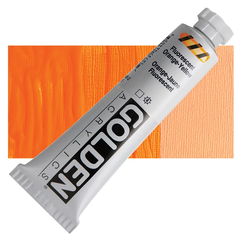 Golden heavy body acryl 60ml – S5 – 4640 fluorescent orange-yellow Gratis Verzending
