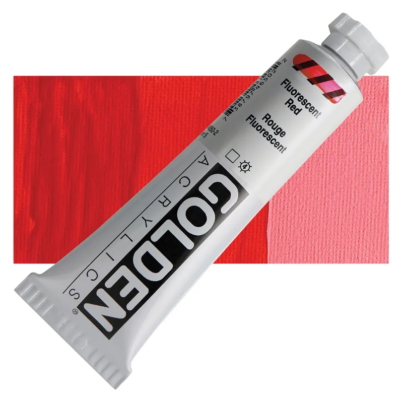 Golden heavy body acryl 60ml – S5 – 4650 fluorescent red Seizoensaanbieding