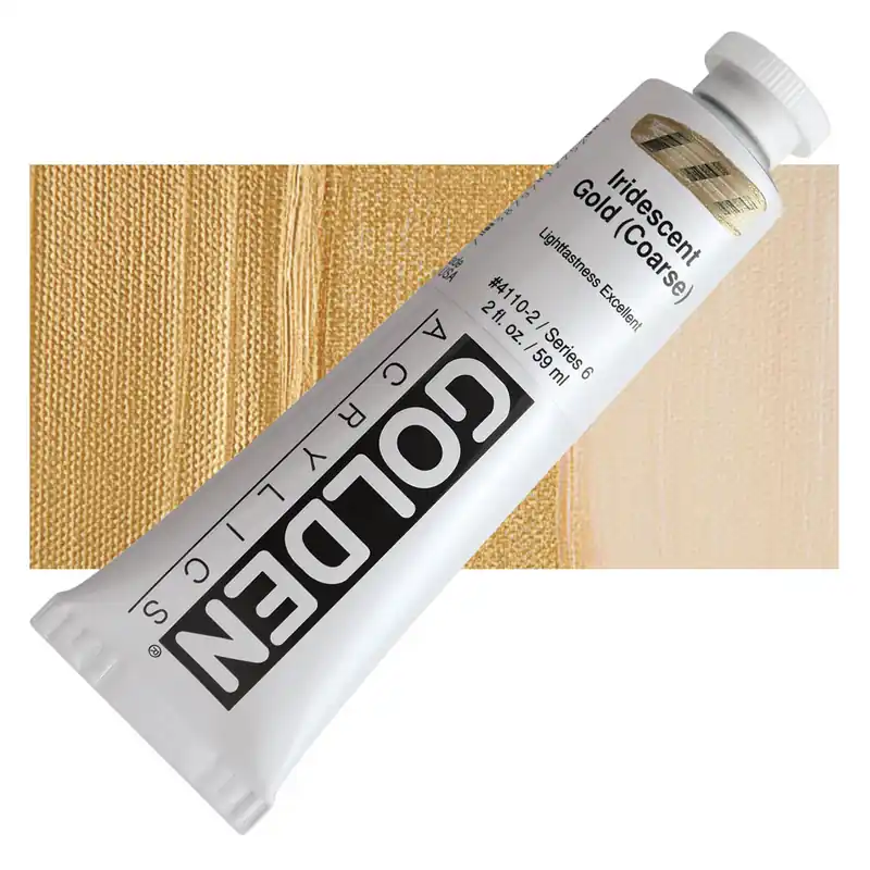Lage Prijs Golden heavy body acryl 60ml – S6 – 4110 Iridescent Gold (Coarse)