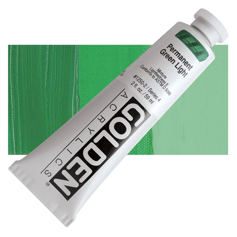 Golden heavy body acryl 60ml – S4 – 1250 permanent green light Premium