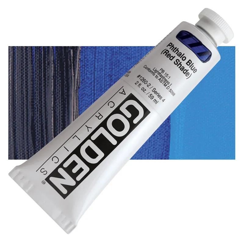 Korting Golden heavy body acryl 60ml – S4 – 1260 phthalo blue (red shade)