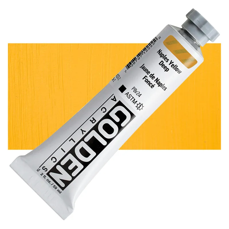 Golden heavy body acryl 60ml – S2 – 1222 naples yellow deep Tijdelijk Beschikbaar