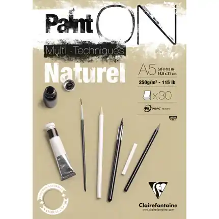 Lage Prijs Clairefontaine Paint on naturel A5 250gr