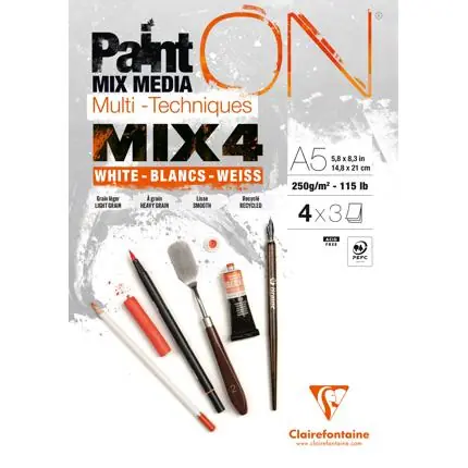 Hete Deal Clairefontaine Paint on – Mix4 whites A5 250gr