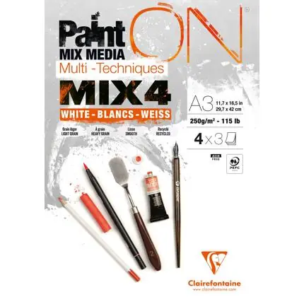 Nu Kopen Clairefontaine Paint on – Mix4 whites A3 250gr
