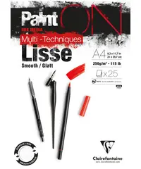Clairefontaine Paint on – Lisse A4 250gr Beperkte Voorraad