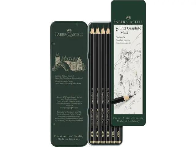 Bestel Nu Faber-Castell pitt graphite matt set 6 stuks
