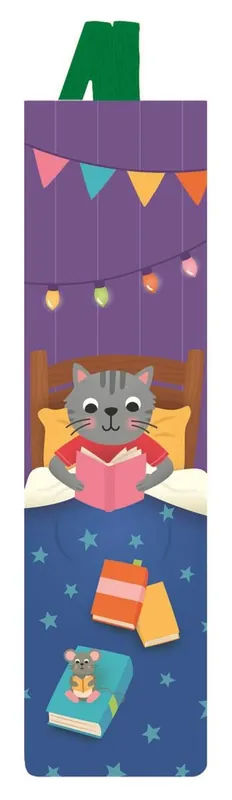 Beperkt Aanbod Boekenlegger met elastiek lezende kat
