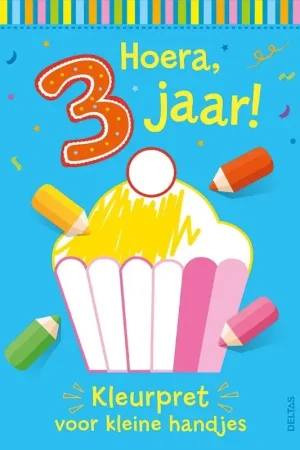 Fabrieksprijs Hoera, 3 jaar! Kleurpret voor kleine handjes